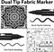 Black Fabric Markers - Dual-Tip Fabric Markers Permanent for Clothes - Non-Toxic Fabric Paint Pens for Personalizing Shirts Bags Hats Canvas, and Textiles